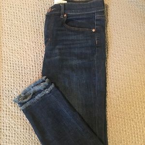 LOFT double frayed hem jeans